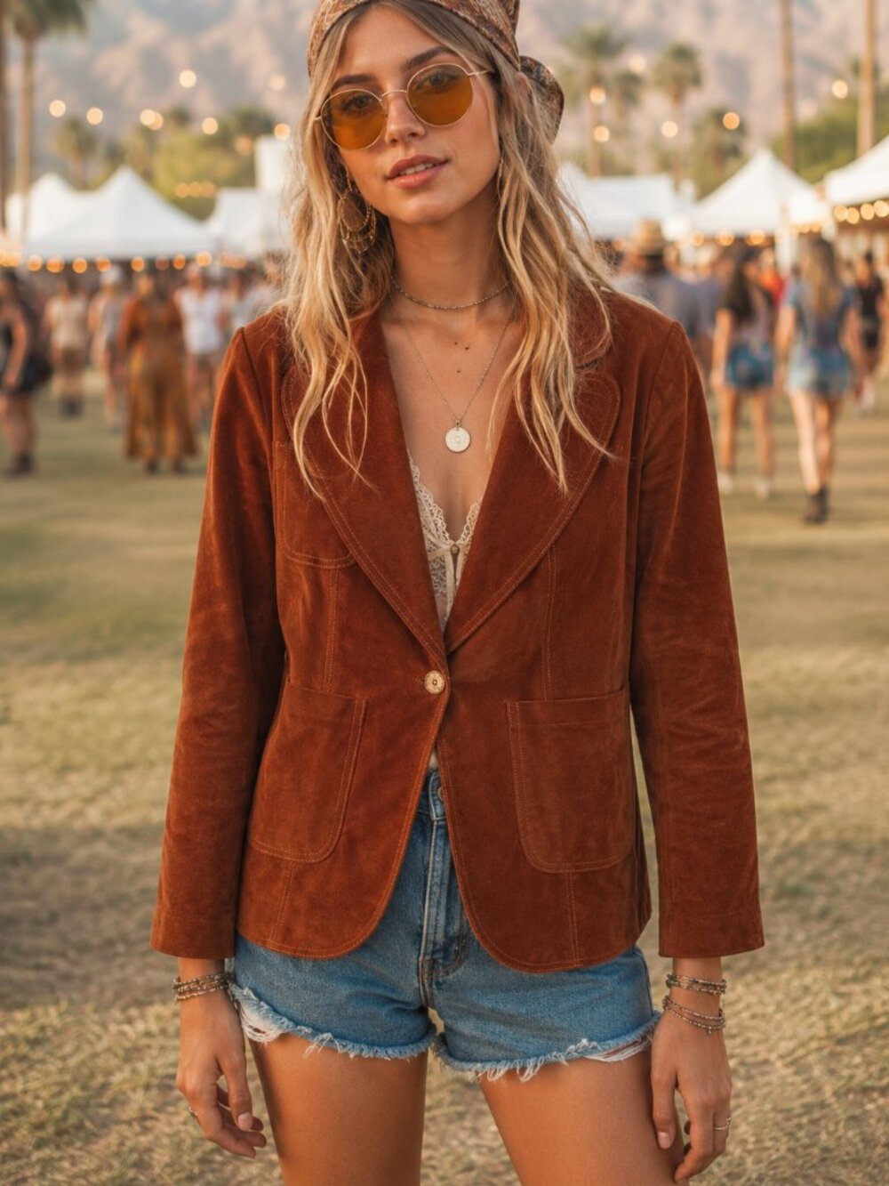 Vintage Leather Suede Jacket Margaret Godfrey Bagatelle XS Rust 70s Union Boho - Picture 1 of 8